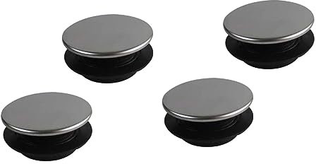 Hoement 4pcs Kitchen Sink Accessory Stainless Steel Tap Hole Cover Drain Cover Standard Easy Installation