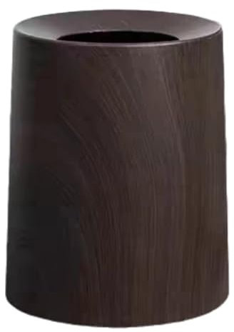 Bote De Basura Redondo Botes De Basura De Madera con Tapa Papelera De Reciclaje De Basura Papelera con Tapa for Baños Tocador Cocina(Original Wood Colour,12L)
