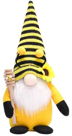 Bienen Wichtel Niedliche Frühling Wichtel mit Sonnenblume und Bienen, Frühling Sonnenblume Bee Wichtel Figuren Bee Puppe Zwerg Dekorationen für Home Farmhouse Kitchen Decor Festliche Geschenk