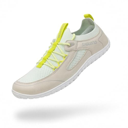 SAGUARO Flex II – unisex barfotaskor med bred tåbox och Zero-Drop sula, storlek 36–48, GRÅ, 41 EU