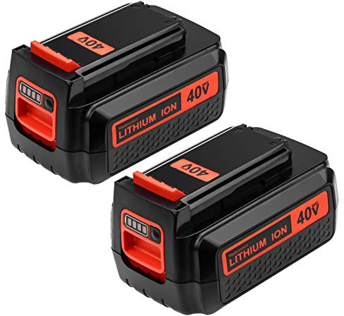 2-Pack 3600mAh Lithium ion 40 Volt LBX2540 Replacement Battery Compatible with Black and Decker 40V Battery LBX2540 LBX1540 LBX2040 LBXR36 LBXR2036 LBXR36-2 LST540 LCS1240 LST136W Power+ Tools(Red)