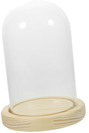 Alipis Cupola Espositiva in Vetro Con Base in Legno Antiscivolo Per Fiori Secchi, Copertura Trasparente Decorativa Per Casa, Ufficio e Bar, Protezione e Esposizione Elegante