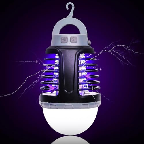 Cveenk Mückenschutzlampe Camping Laterne Insektenvernichter, IPX6 wasserdichte Moskito Repellent Lampe Camping Laterne, USB LED Campinglampe Zeltlampe für den Innen- und Außenbereich