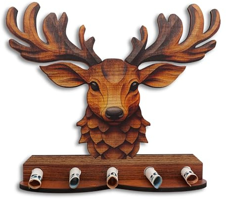 DRO Design – Geldgeschenk Groß aus HDF Holz für Hochzeit Geburtstag Jubiläum Geld Geschenk Geldgeschenke Hirsch