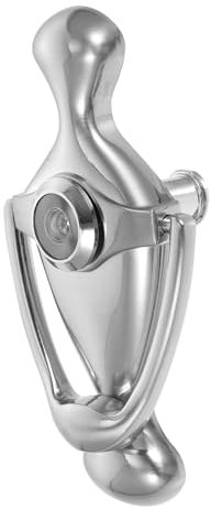 PartyKindom Zinc Alloy with Peephole Door Security Knocker Durable and Elegant Design for Household Use Classic Decorative Entrance Accessory