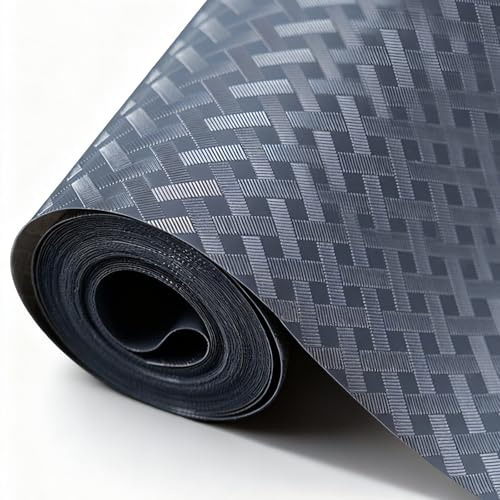 Regaleinlagen für Küchenschränke, 45 x 500 cm, Küchenschrank, Schubladeneinlagen, EVA-Schrankmatten, rutschfest, wasserdicht, Regaleinlage für Zuhause, Büro, Auto, Grau