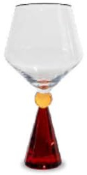 WD Lifestyle - Bicchiere da Cocktail in Vetro ROSSO