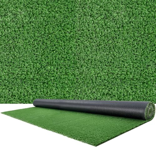 VEVOR Gazon Synthétique 365,76x213,36 cm, Tapis Gazon Artificiel, Rouleau de Pelouse Artificielle, Hauteur de Fibre 1,5 cm, avec Trous de Drainage, pour Terrasse, Jardin, Balcon, Intérieur, Extérieur