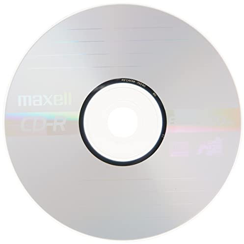 Maxell MAX648250 - CD grabable, CD-R, 48 x 700 MB, 50 husillos para la mayoría de grabadoras de CD 40X, grabación certificada Plateada