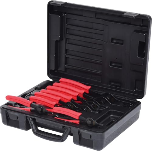 KS TOOLS 500.1320 Coffret de pinces à circlips intérieur et extérieur, 10 pièces Noir