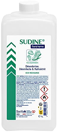 Sudine-Eco-Recambio para spray sanitador de zapatos, botella de 1 litro