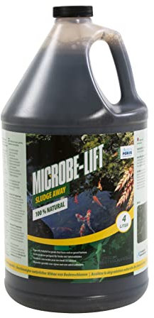 AquaForte Microbe-Lift Schlammweg 4 Liter. Schneller und natürlicher Abbau von Bodenschlamm, Klarer Teich, hemmt Faden und Schwebealgen, Biologisch abbaubar