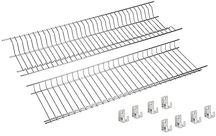 Sauvic Juego de escurreplatos y escurrevasos Acero Inoxidable para armarios de 75 cm.