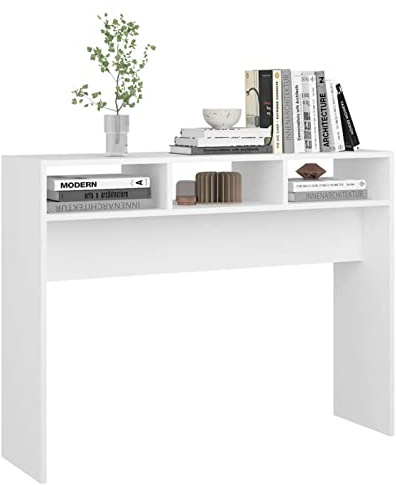 Susany Modern modern spånskiva konsolbord med fack 78|105 x 30 x 80 cm, modernt entrékonsolbord, entrékonsolbord, sidobord, konsolbord för modernt vardagsrum