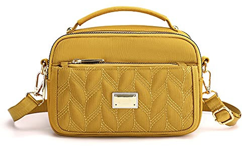 JIANLINST Damen Handy Umhängetasche Klein Handytasch Crossbody Schultertasche Mini-Tasche Multifunktionale Handytasche Gelb
