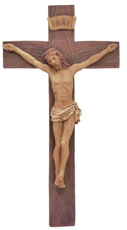 DurableDelights Jesus Crucifix Wall Cross-Catholic Wall Hanging Decoration, Perfect for Collection, Home Decor, or Gift Giving,9.65 H.