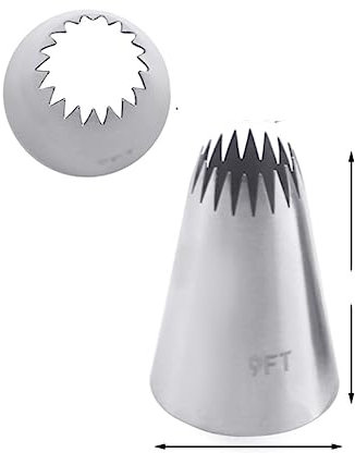 Boquillas grandes para manga pastelera, boquillas rusas, puntas para repostería, galletas, herramientas de decoración de pasteles, puntas para crema, Fondant, boquillas para repostería-9FT
