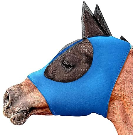 Máscara antimoscas para caballo, protección UV