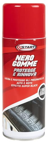 Start Spray pour pneus Professional Black 400 ML — Protection et Brillance extrêmes pour Les pneus, Effet Brillant immédiat, Formule de qualité pour Une Utilisation en Voiture et en Moto