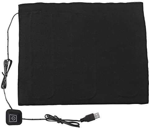 DC 5V USB Heizkissen, 3 Schicht Haustierwärmer, 23,3 cm X 29 cm X 1 mm Kohlefaser Heizmatte, Heizt bis zu 30 ℃- 50 ℃ für Nacken, Rücken, Bauch, Lendenwirbelsäule