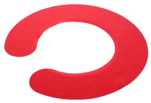 DOITOOL Scialle Da Barbiere in Silicone Rosso Per Taglio e Colorazione Chioma, Protezione Per Collo Professionale e Per Parrucchiere, Facile Da Pulire Per Uso Quotidiano in Salone