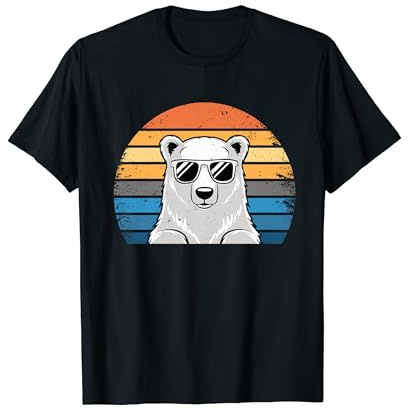 Lustiger Eisbär mit Sonnenbrille Vintage T-Shirt