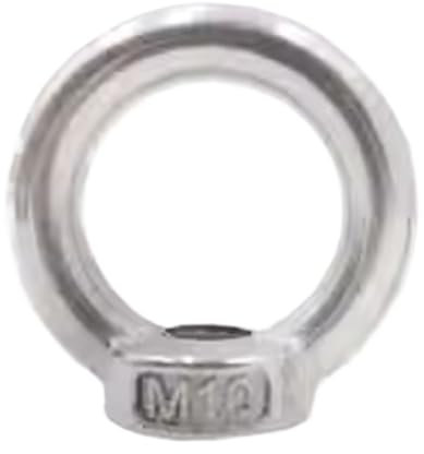 FANNIXI Augenschrauben und Muttern M3-M24 304 Edelstahl Augenmutter Schraube Mutter Kreisringkappe Hebe-Rigging-Hardware (Color : Silver, Size : M4 20pcs)