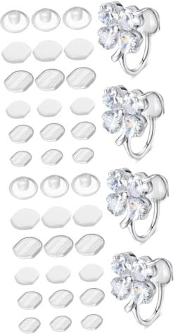 COHEALI 120 Stück Anti Rutsch Ohrpolster Ohrpolster Für Clips Silikon Ohrring Rücken Für Ohrstecker Ohrring Stützflicken Silikon Ohrring Polster Clip On Ohrring Polster Ohrring