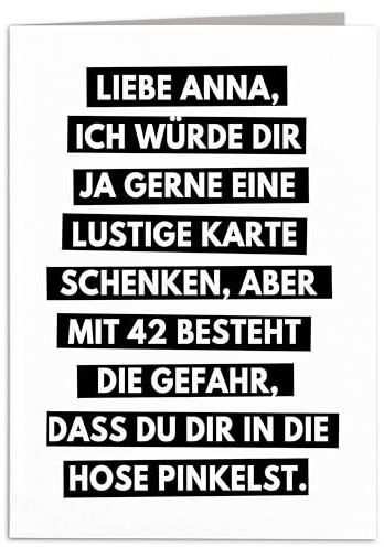 Geburtstagskarte gemein lustig perosnalisierte Karte Geburtstag Freundin Frau Grußkarte Freund Klappkarte Geschenkkarte mit Umschlag 10,5 x 14,8 cm