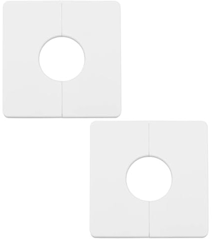 LT Easiyl 2 STK. Wand-Flanschöffnung 33 Mm 86 X 86 Mm ABS Selbstklebende Quadratische Rosettenplatten Zum Abdecken von Löchern für Elektrokabel Wasserhähne Rohrwandabdeckungen
