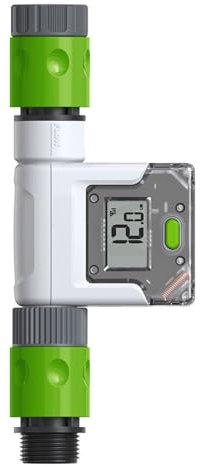Misuratore di portata d'acqua Wi-Fi per tubo da giardino Contatore dell'acqua intelligente con 4 modalità di flusso Monitoraggio del flusso in tempo reale Avvisi sull'utilizzo del display di facile