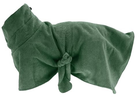 CAPASTEC Hundebademantel, Kordelzug Haustierhandtuch, Schnell trocknendes Hundehandtuch, M, Grün