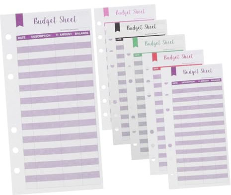 DIYEAH 60blätter Praktische Budgetkarten Budget Binder Refills Für Tägliche Ausgaben Budgetplanung Und Kostenmanagement Für Persönliche Und Geldorganisation