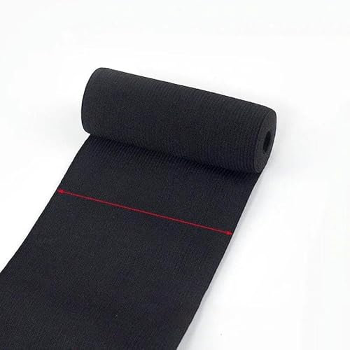 1/2/3,0 metros 5-20 cm Banda elástica de colores Cinta de goma elástica para correa de bolso Cinturón de cintura Accesorios de costura de ropa hechos a mano DIY - Negro - 10 cm - 2 m