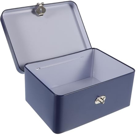 Veemoon Vintage Blechbox Mit Schloss Abschließbare Aufbewahrungsbox Aus Langlebigem Blech Multifunktionaler Behälter Für Geschenke Süßigkeiten Und Schmuck Dekorativer Vintage-stil Mittlere