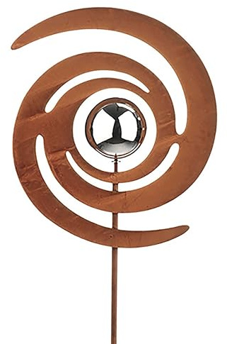 Kobolo Gartenstecker FINJA Metallstecker in Rostoptik mit 148 cm