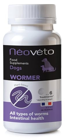NEOVETO - Vermipurge - Vermifuge pour Chien en comprimés naturels - Actifs agréés par Les Services Vétérinaires Français - Fabriqué en France - Facile à administrer - 30 comprimés (Version Anglaise)