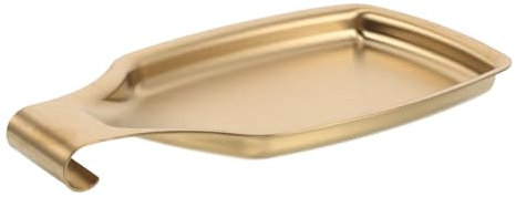 LIFKOME Etagère en acier inoxydable porte louche spatule repose-cuillère pour comptoir de cuisine porte-louche pour comptoir support d'ustensile de cuisine repose-spatule Doré