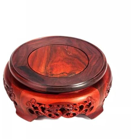 Platillos redondos de madera para quemador de incienso de jade de Buda, bandeja retro para dormitorios, salas de estar, balcones, soporte perfecto para decoración del hogar (tamaño M)