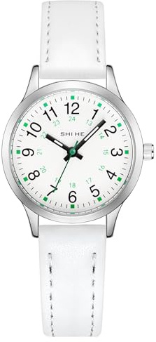 CIVO Armbanduhr Kinder Leicht Lesbar: Lernuhr Kinderuhr Mädchen Junge | Analog Klares Zifferblatt mit Ziffern Zeiger Lederarmband - Geschenk für Kinder 6-14 Jahre Geburtstage Schulanfang Kindertag