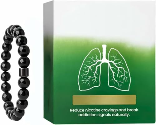 Braccialetto Magnetico Antifumo Czticle, Aiuta Ad Alleviare Ansia, Frustrazione E Irritabilità, Per Uomo E Donna, Regalo Energetico,Black