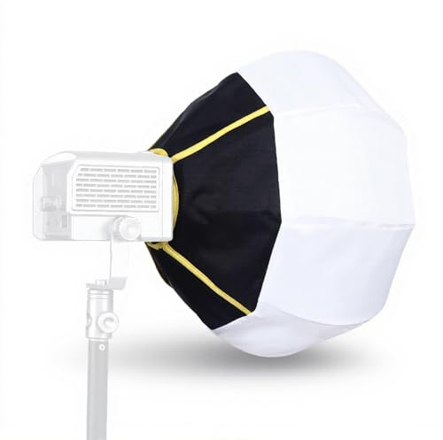XUMIUZIY Softbox de Linterna de 12 Pulgadas para Bowens Mini Mount Rápido Rápido 270 Grados Difusor de Luz Omnidireccional Softbox para COB LED Video Light