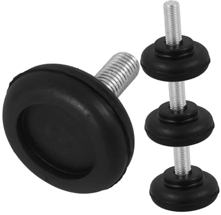 WHAMVOX 4Pcs Adjustable Rubber Mount Feet Vibration Absorbing Furniture Leg Pads with Screws Heavy-duty Anti-skid Shock Absorber for Table and Appliance Protection