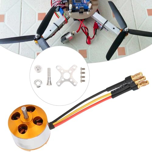 Aumotop Outrunner Bürstenloser Motor, Hohe Leistung für RC-Quadcopter, Langlebiger, Leichter Motor für Starrflügelflugzeuge, Quadrocopter (1400 kV)