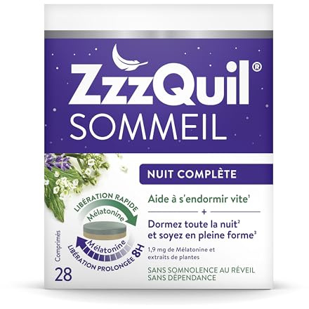 ZZZQUIL SOMMEIL NUIT COMPLÈTE, mélatonine 1,9 mg