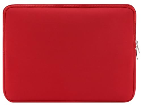 Neopren-Laptophülse-Tasche mit Reißverschluss，30.5×21.5×1.5cm，Compatible with iPad Pro 11/Surface Pro 10/Galaxy Tab S9 FE 11-12 inch Tablets & 2-in-1 Laptops，Rot