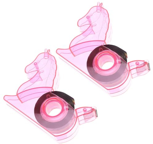 MAGICLULU Cartoon Klebebandhalter Einhorn 2 Stück Tragbarer Klebebandabroller mit Cutter Praktisches Gadget für Büro und Zuhause