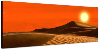 Augenblicke Wandbilder Keilrahmenbild Wandbild 150x50cm Afrika Wüste Sanddünen Abendsonne