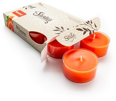 Grapefruit Premium Tealight Candles - Highly Scented with Essential Oils - 6 Pink Tea Lights - Beautiful Candlelight - Made in the USA - Fruit & Berry Collection