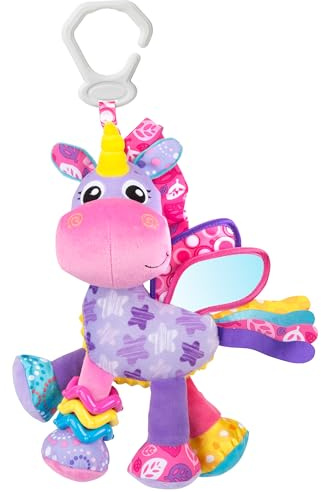 Playgro Peluche Stella l'Unicorno, Giocattolo per Passeggino, A partire dalla Nascita, Rosa/Violetto, 40183